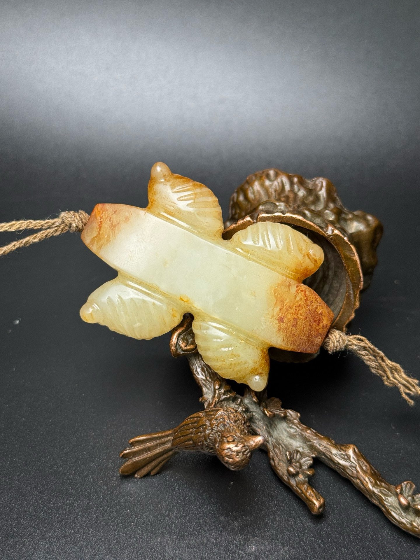 Chinese Antique Hotan Jade Lezi