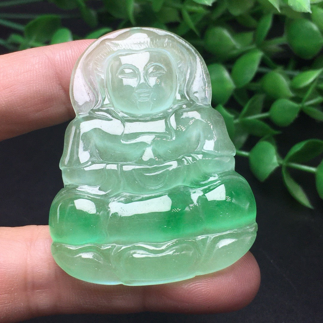 Ice round bead jade bracelet