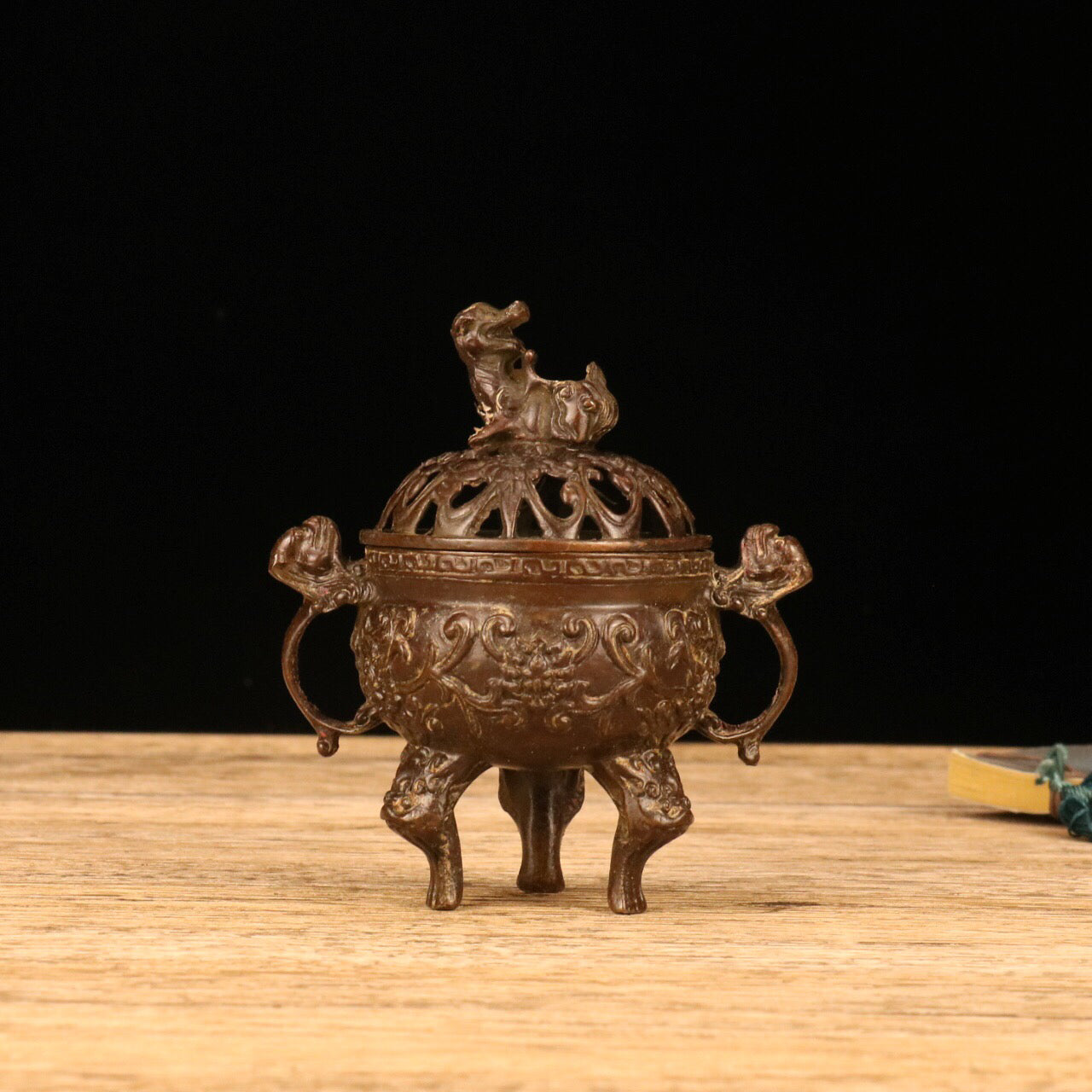 Chinese antique three legged incense burner