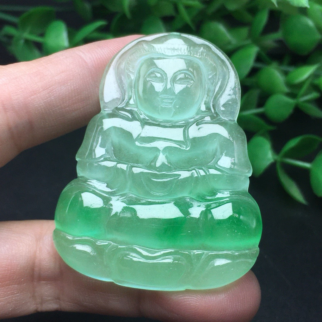Ice round bead jade bracelet