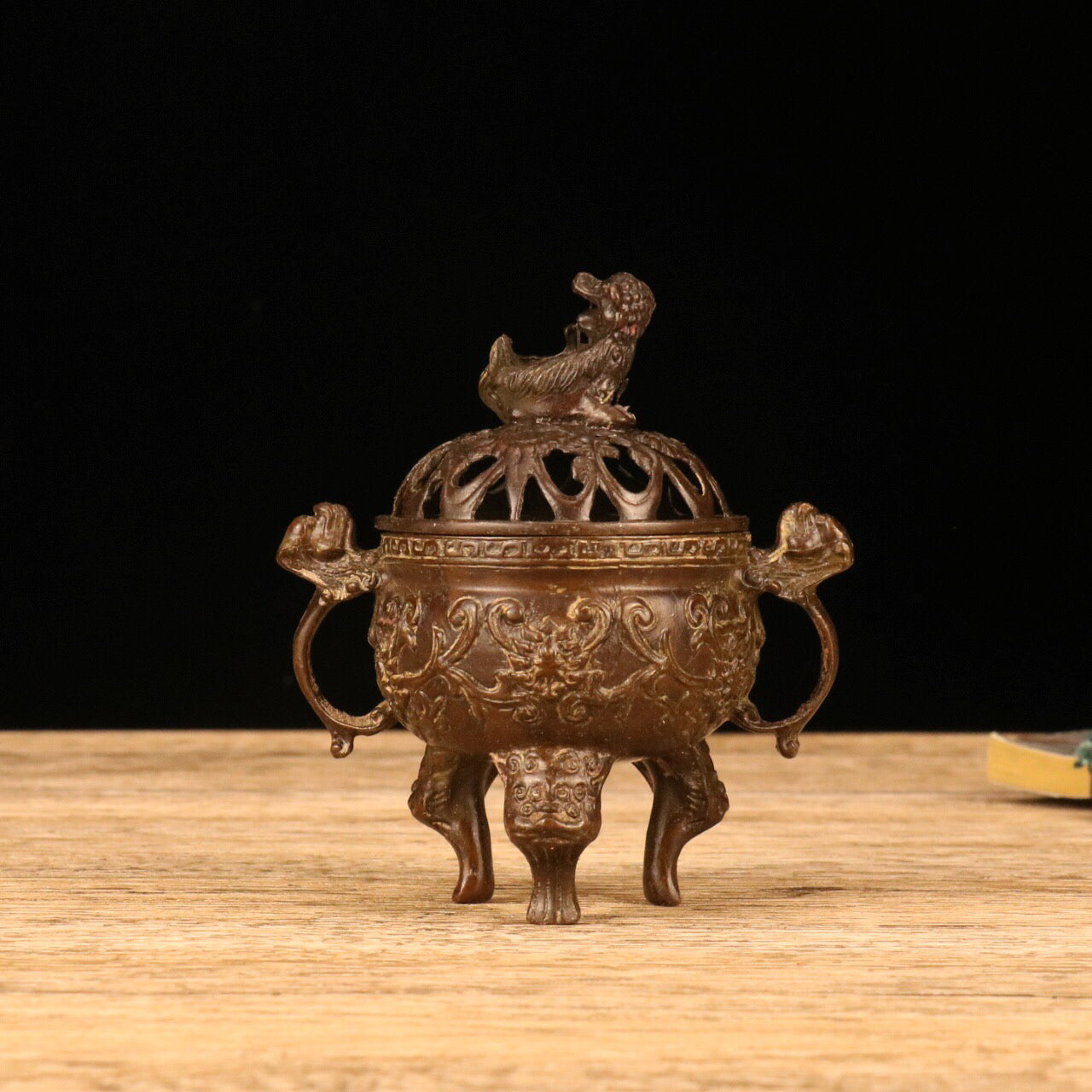 Chinese antique three legged incense burner