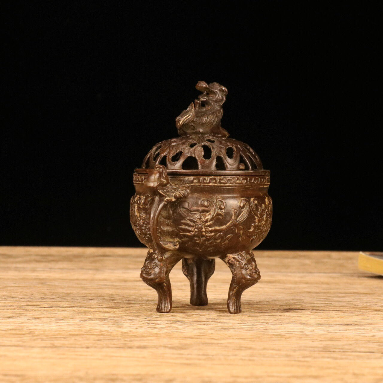Chinese antique three legged incense burner