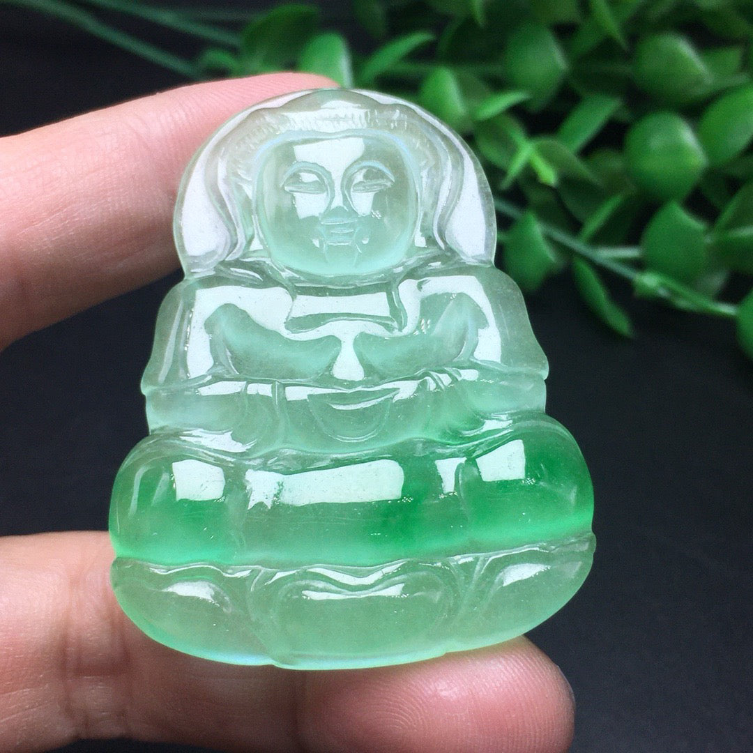 Ice round bead jade bracelet
