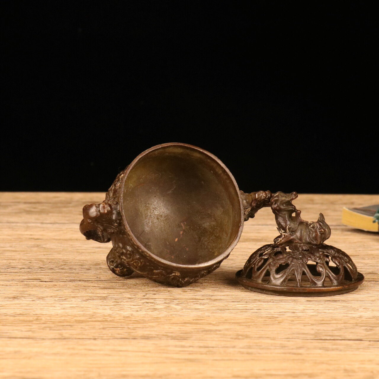 Chinese antique three legged incense burner
