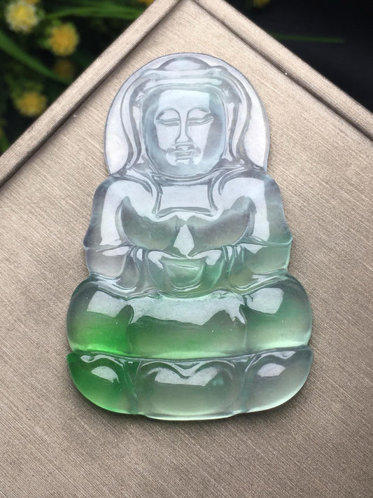 Ice Drifting Green Jade Guanyin