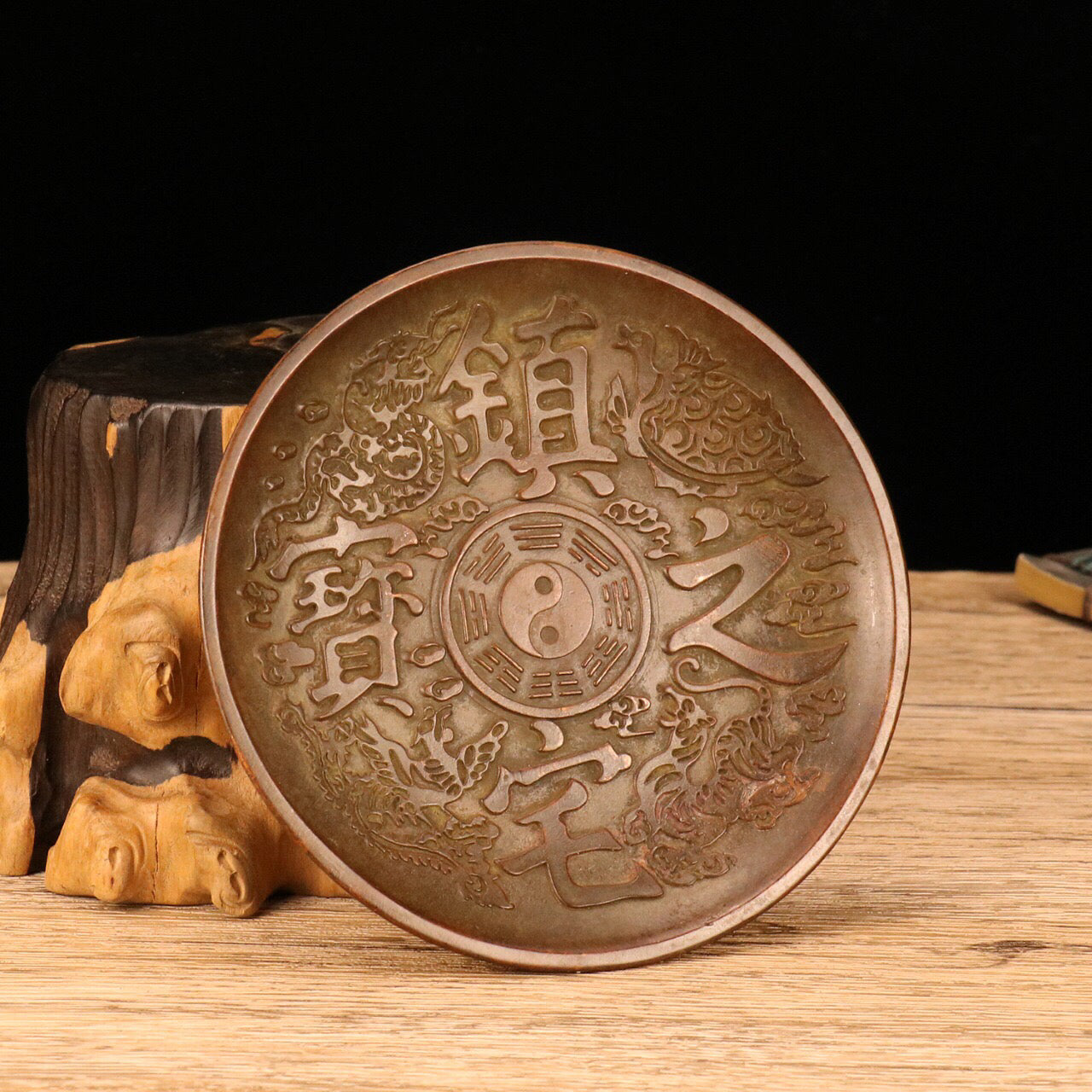 Chinese Antique Town House Treasure Plate