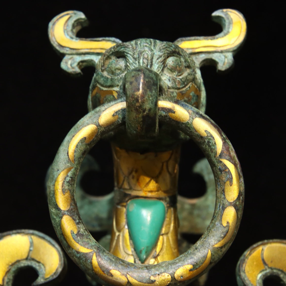 Chinese Antique Bronze - Inscripted Golden Vermilion Bird Cup