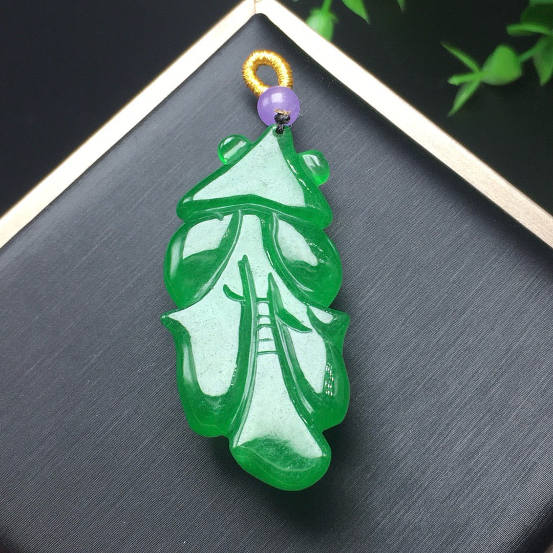 Ice green jade three-dimensional goldfish