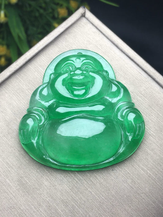 Ice Drifting Green Jade Buddha Gong