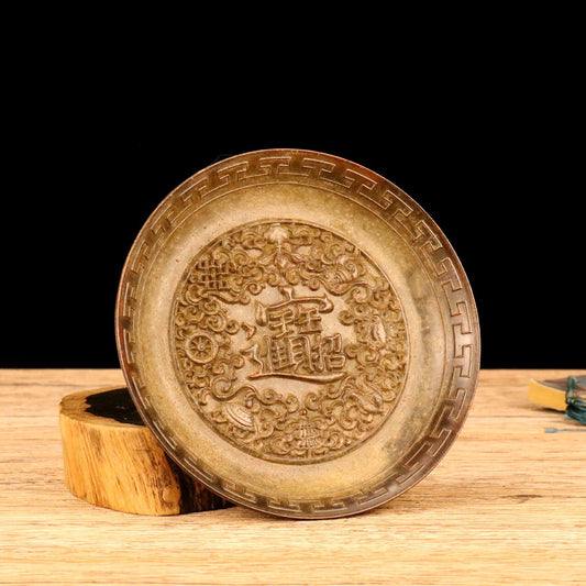 Chinese Antique Treasure Attraction Eight Treasures Blessing Plate