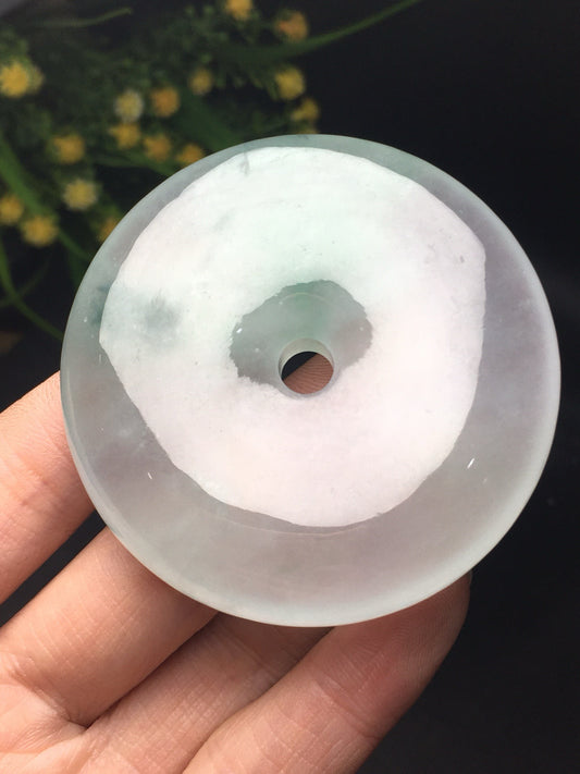 Ice floating flower jade safety buckle