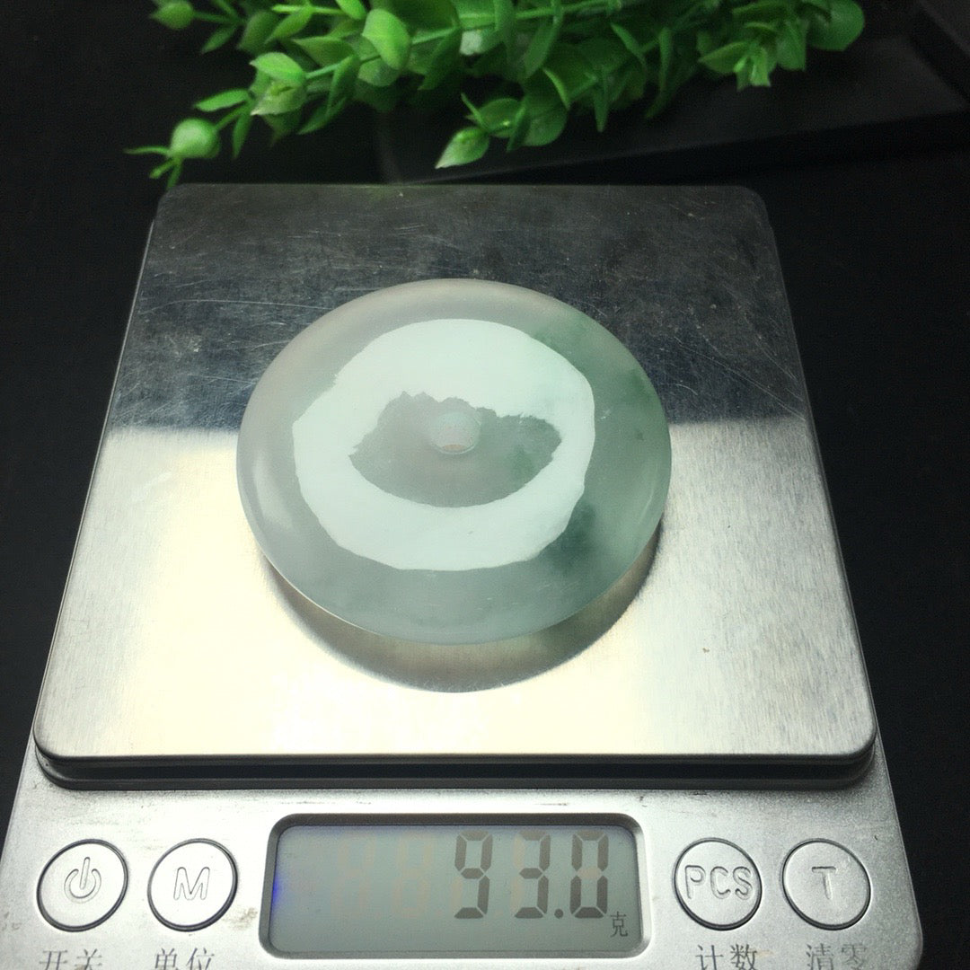 Ice floating flower jade safety buckle