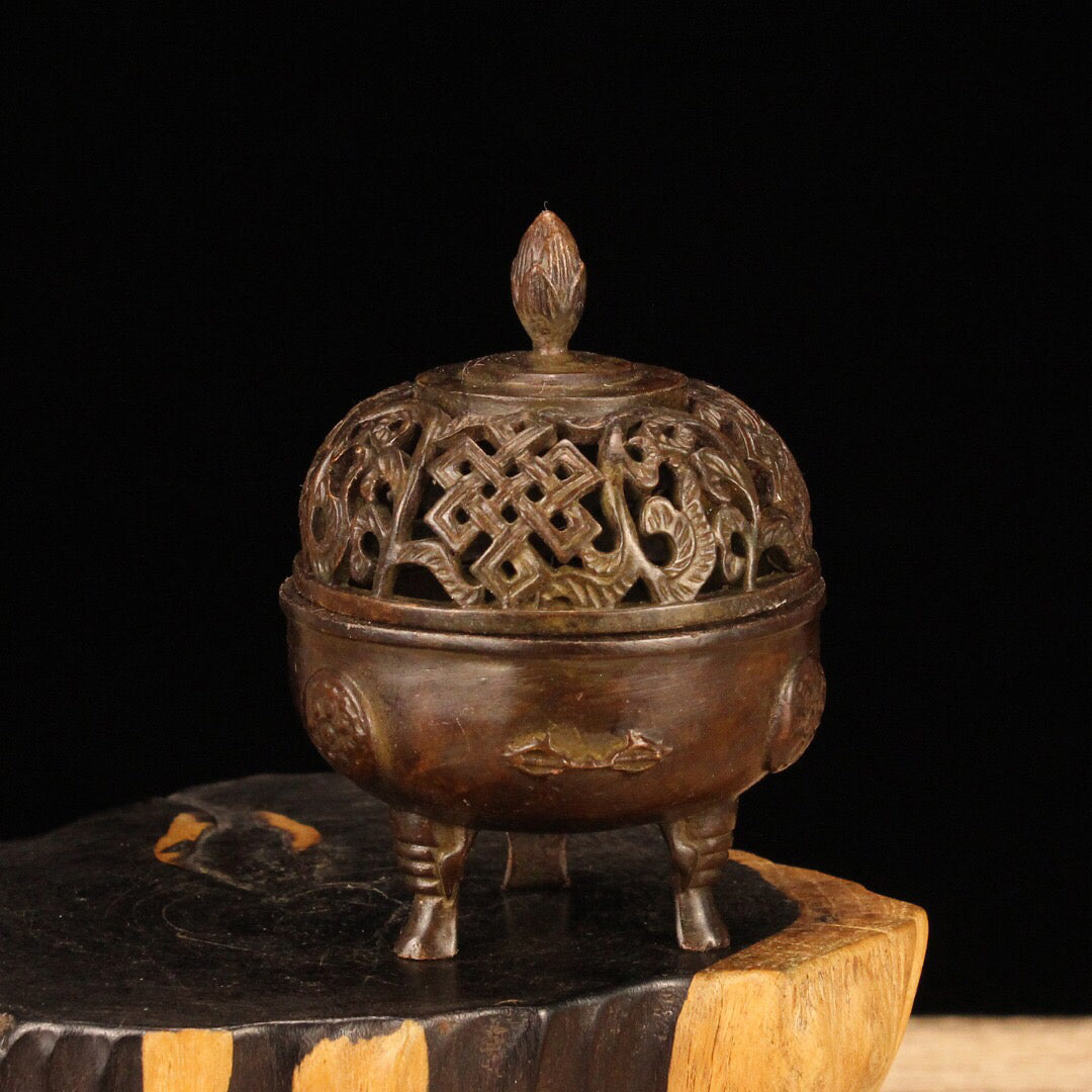 Chinese Antique Three legged Incense Burner