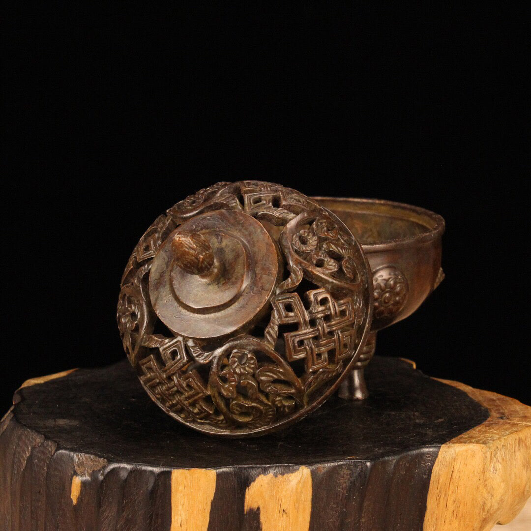 Chinese Antique Three legged Incense Burner