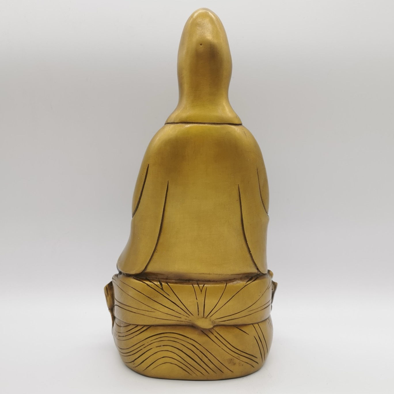 Chinese antique brass seated Guanyin statue