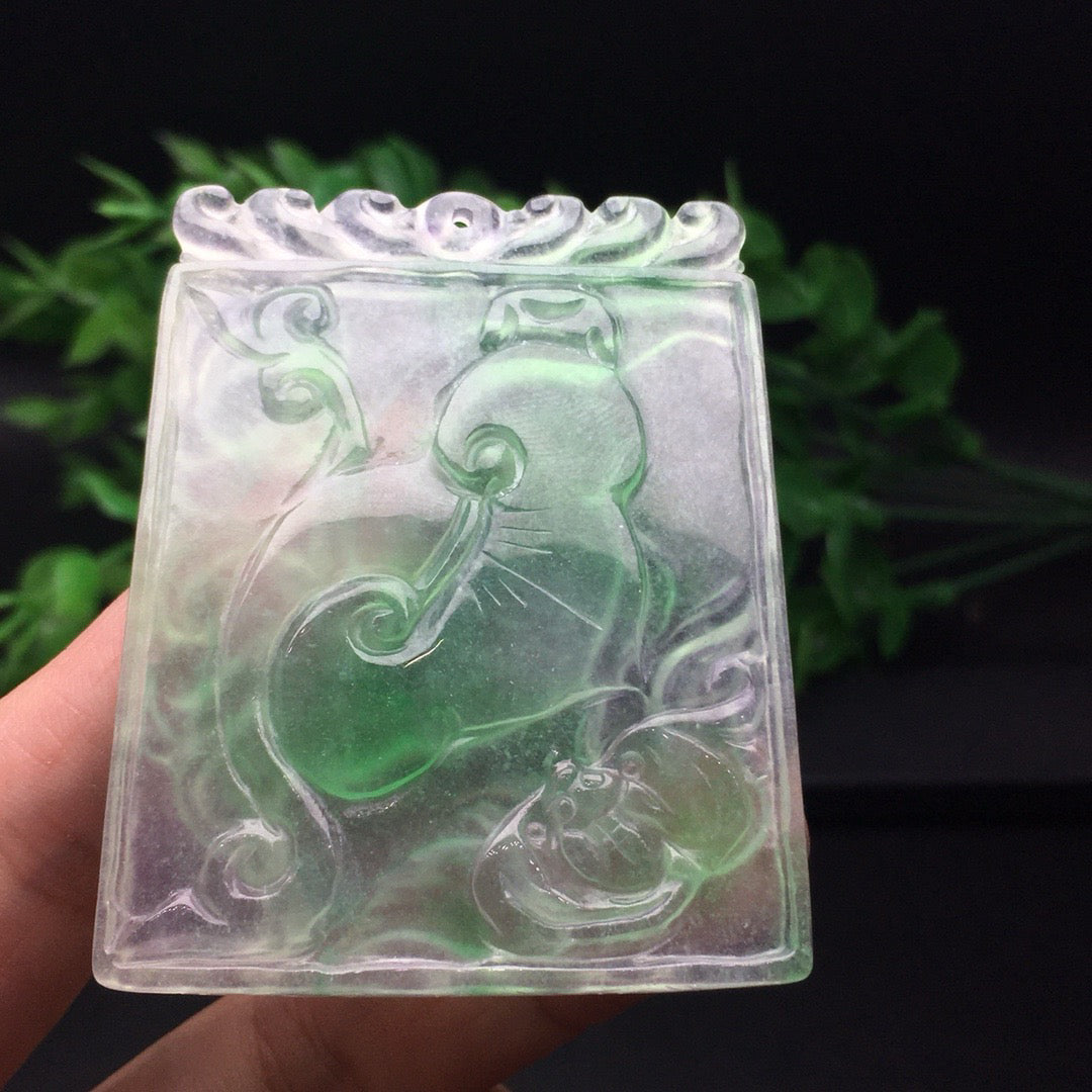 Ice Drifting Green Jade Ruyi Card
