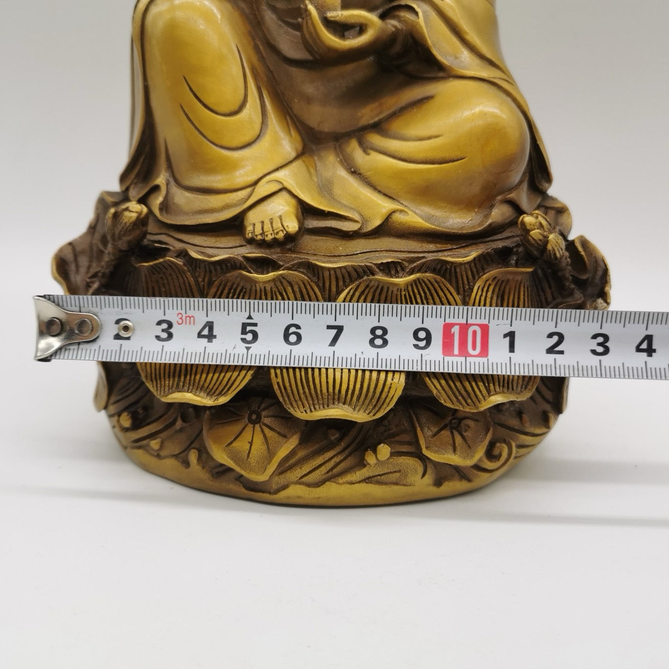 Chinese antique brass seated Guanyin statue