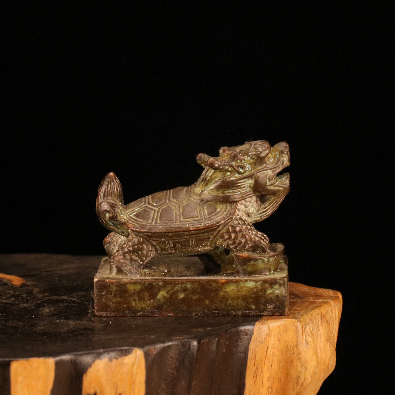 Chinese Antique Dragon Turtle Seal