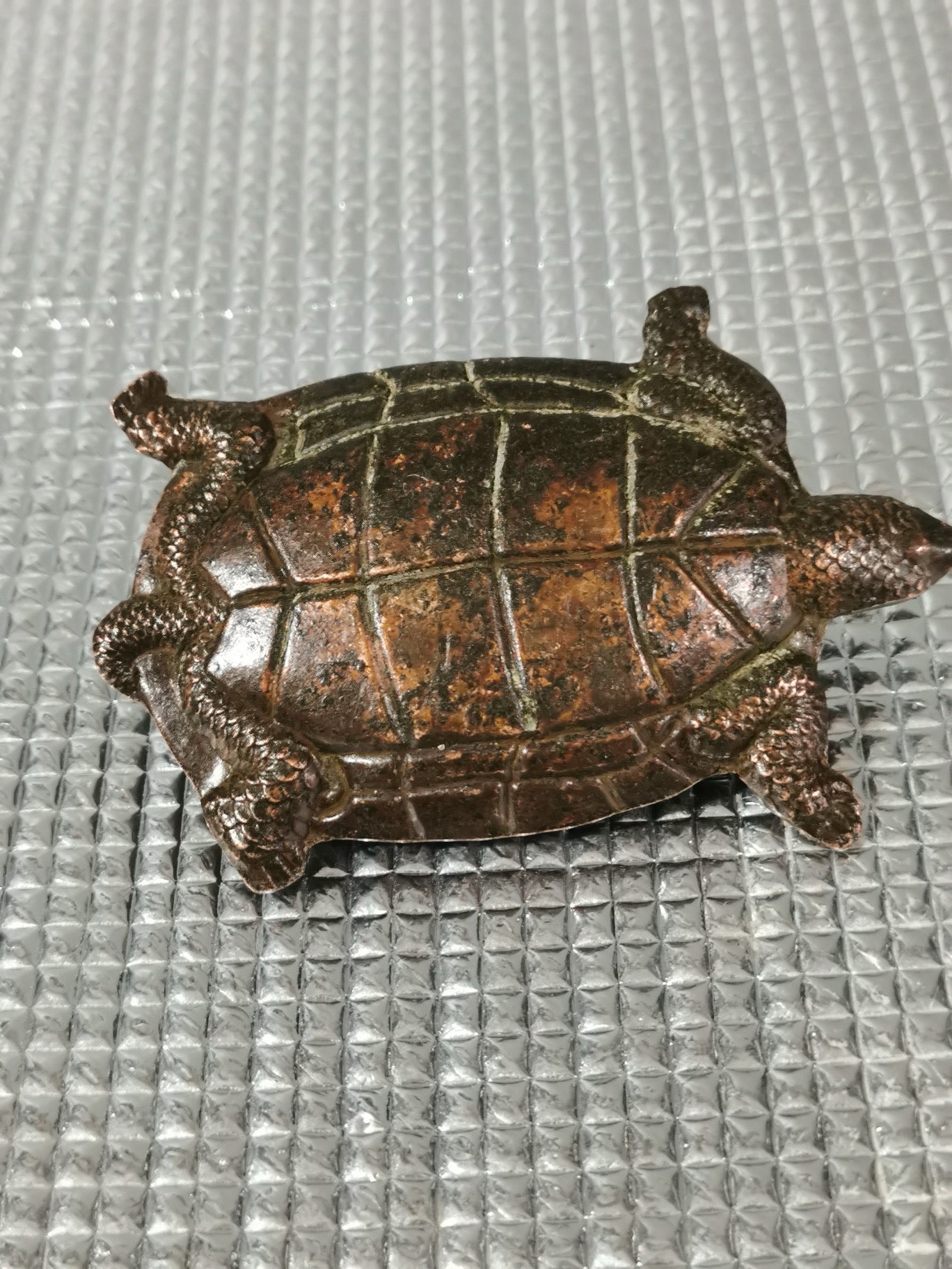 Chinese Antique Pure Copper Bagua Decoration Dragon Turtle
