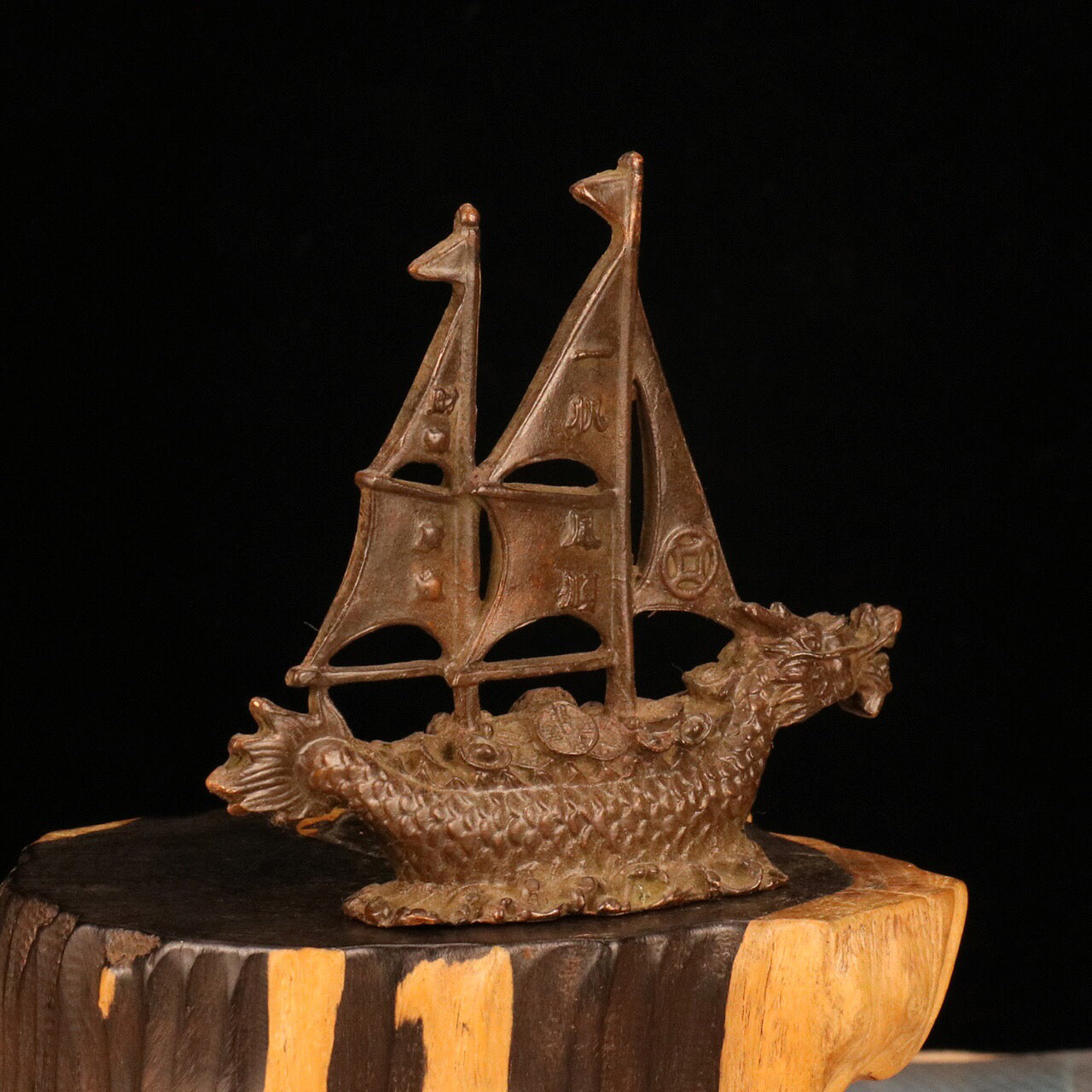 Chinese antique dragon boat