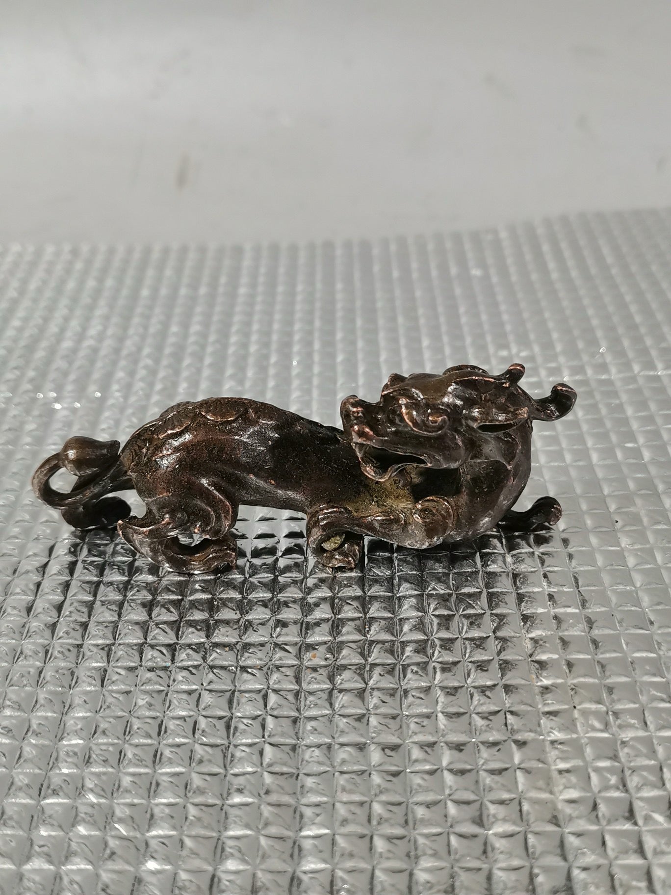 Chinese Antique Pure Copper Tea Pet Pixiu