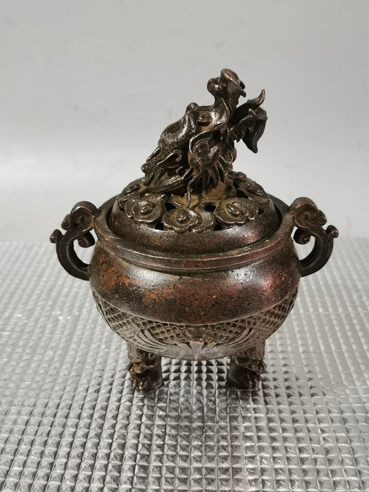 Chinese Antique Pure Copper Three legged Aromatherapy Stove