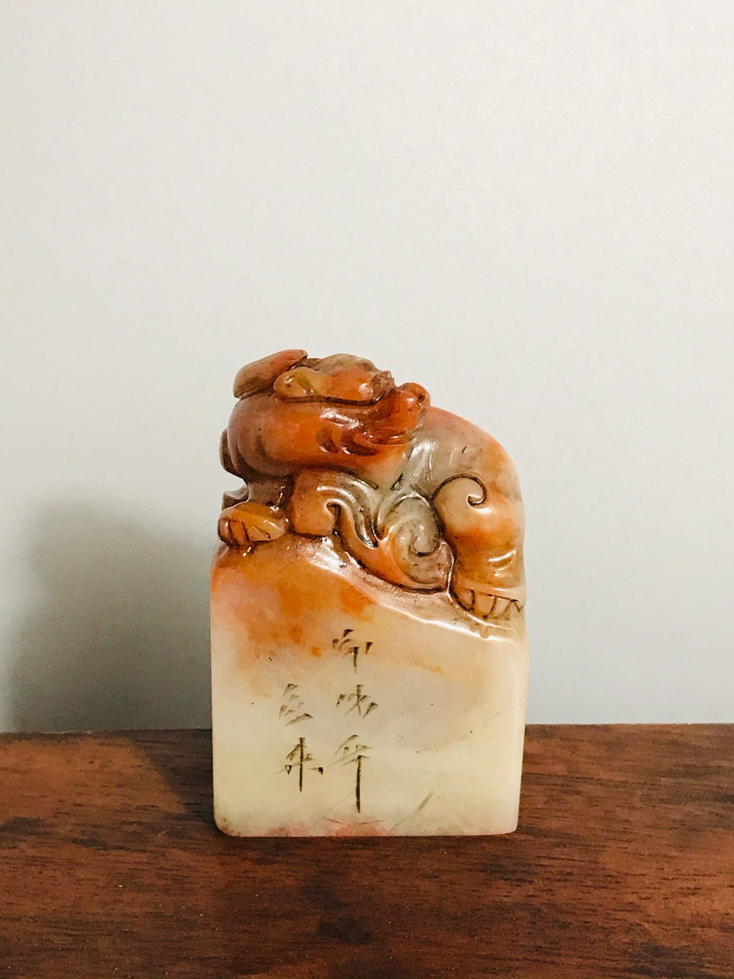 Chinese antique Shoushan stone fine craftsmanship seal ornament