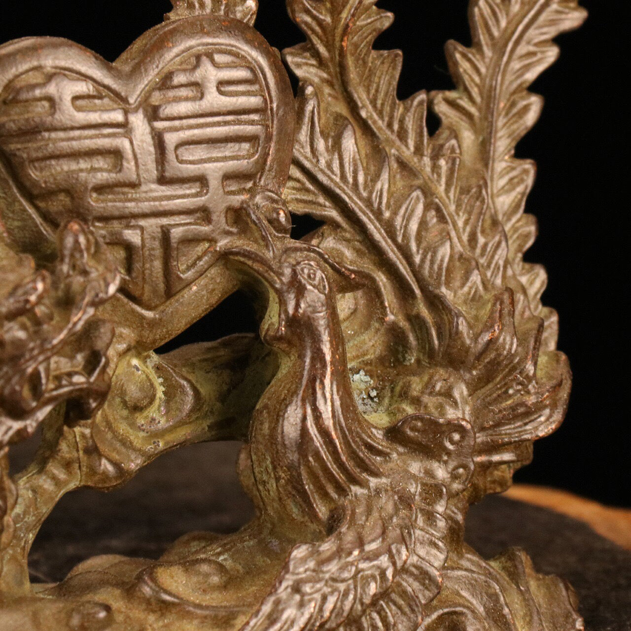 Chinese antique dragon and phoenix double happiness ornaments