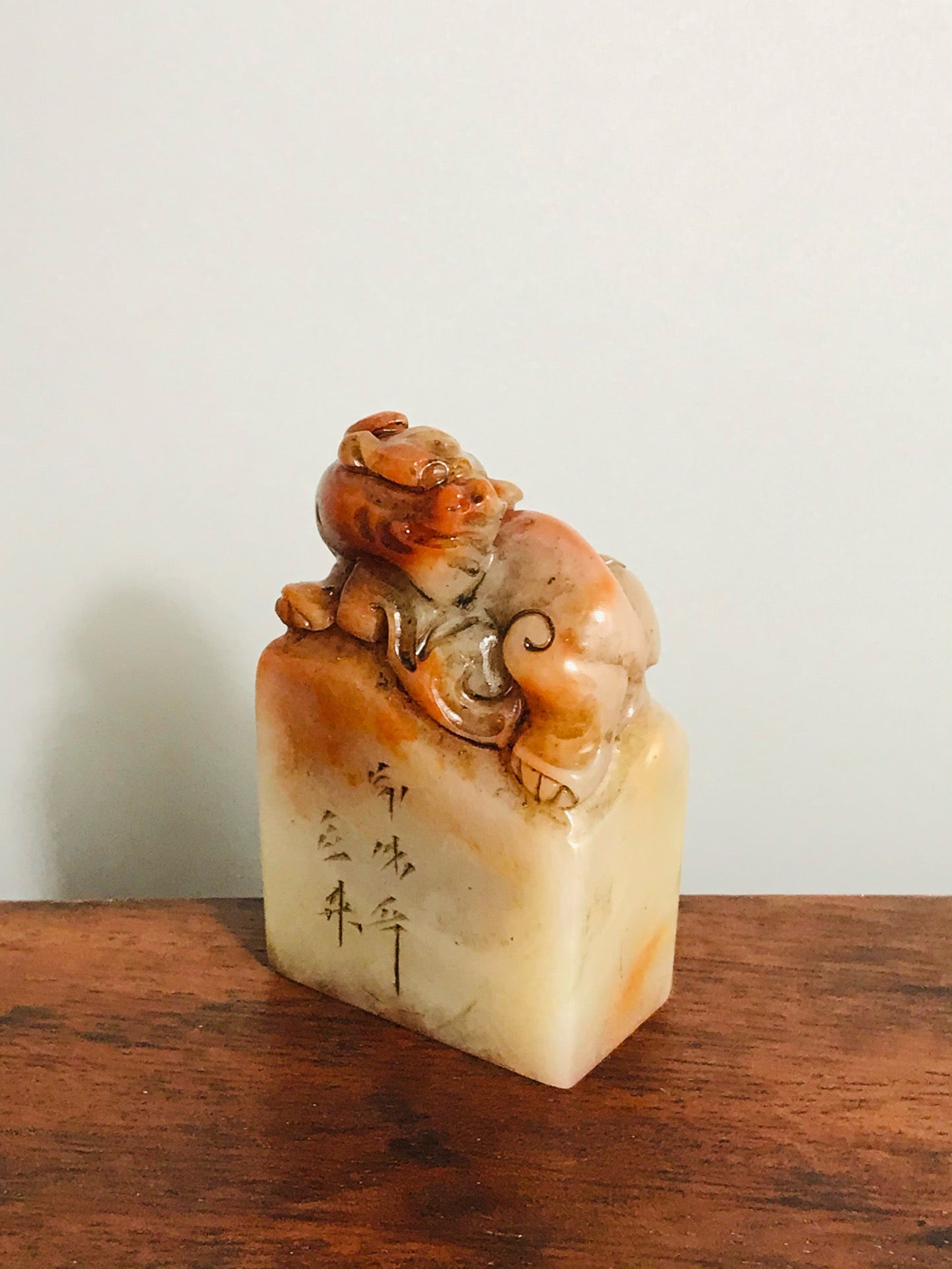 Chinese antique Shoushan stone fine craftsmanship seal ornament