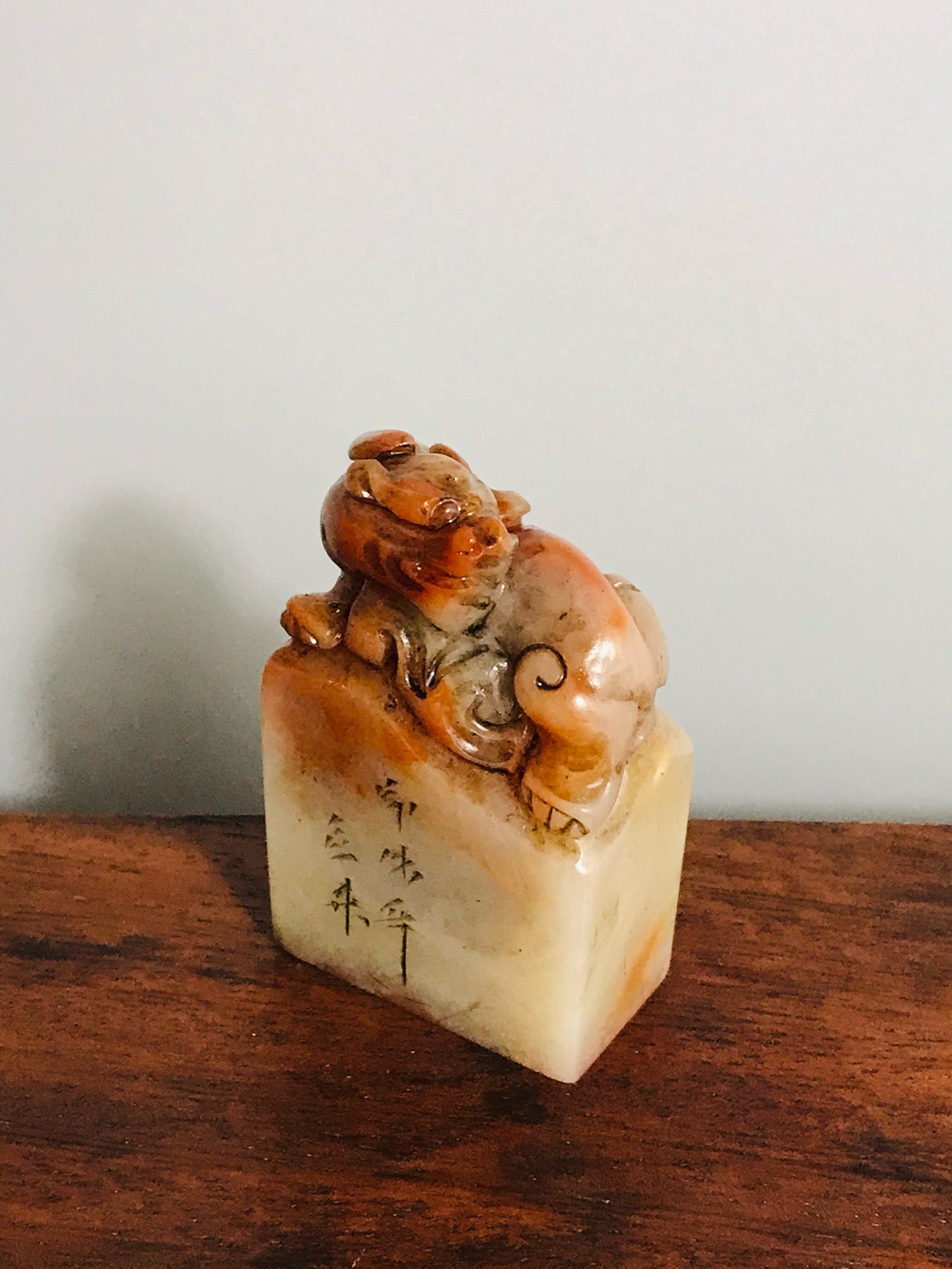 Chinese antique Shoushan stone fine craftsmanship seal ornament