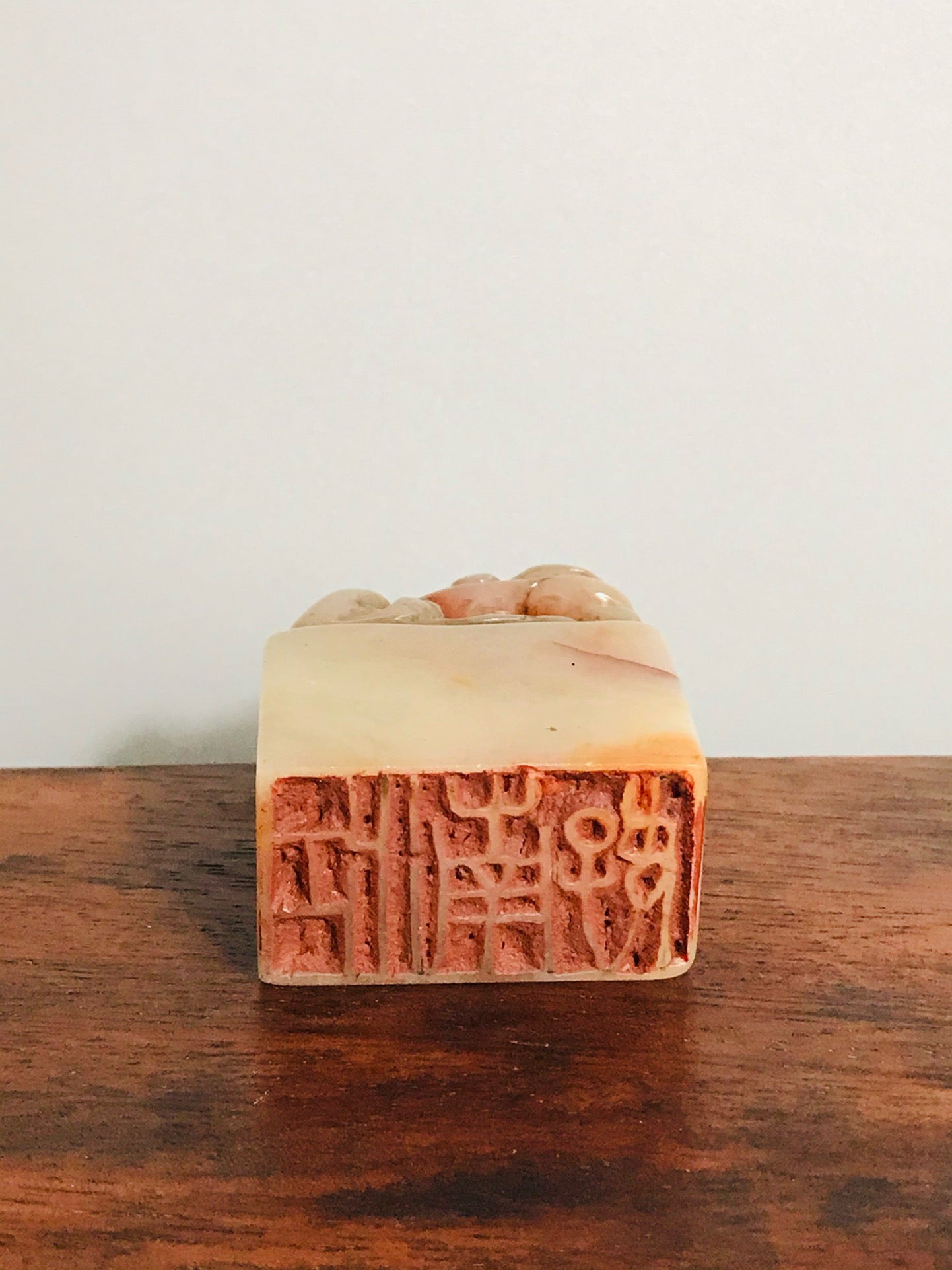 Chinese antique Shoushan stone fine craftsmanship seal ornament