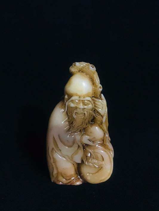Chinese Antique Shoushan Stone Fine Craftsmanship Figure Seal Decoration