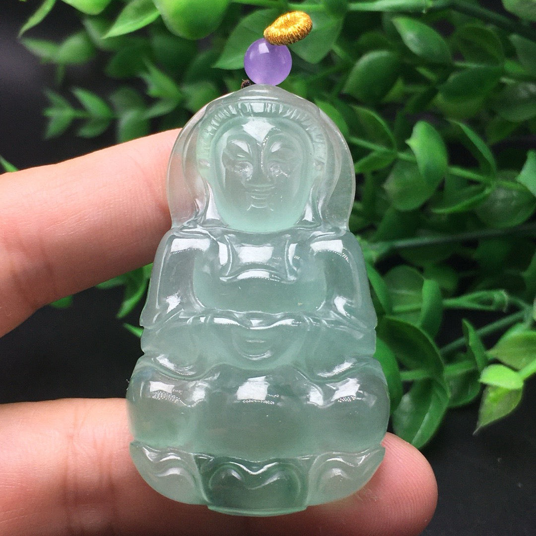 Ice Floating Flower Jade Guanyin