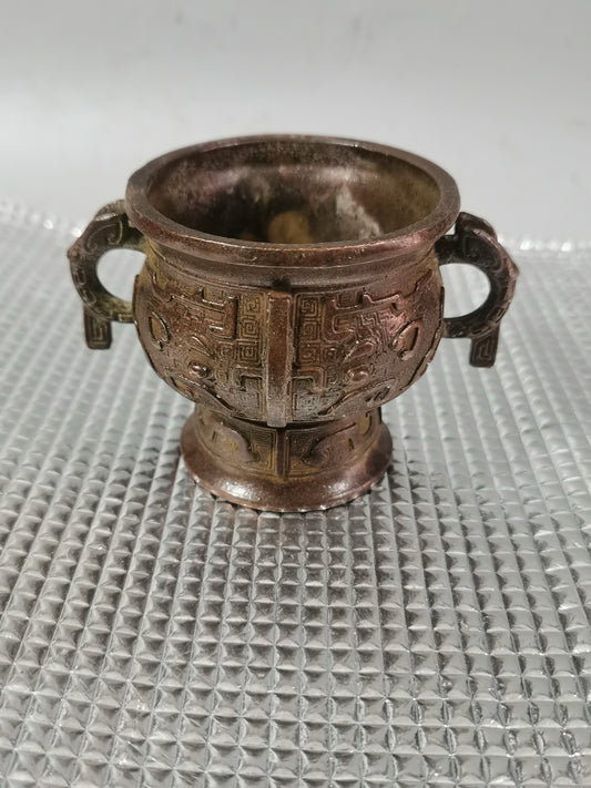 Chinese antique pure copper incense burner