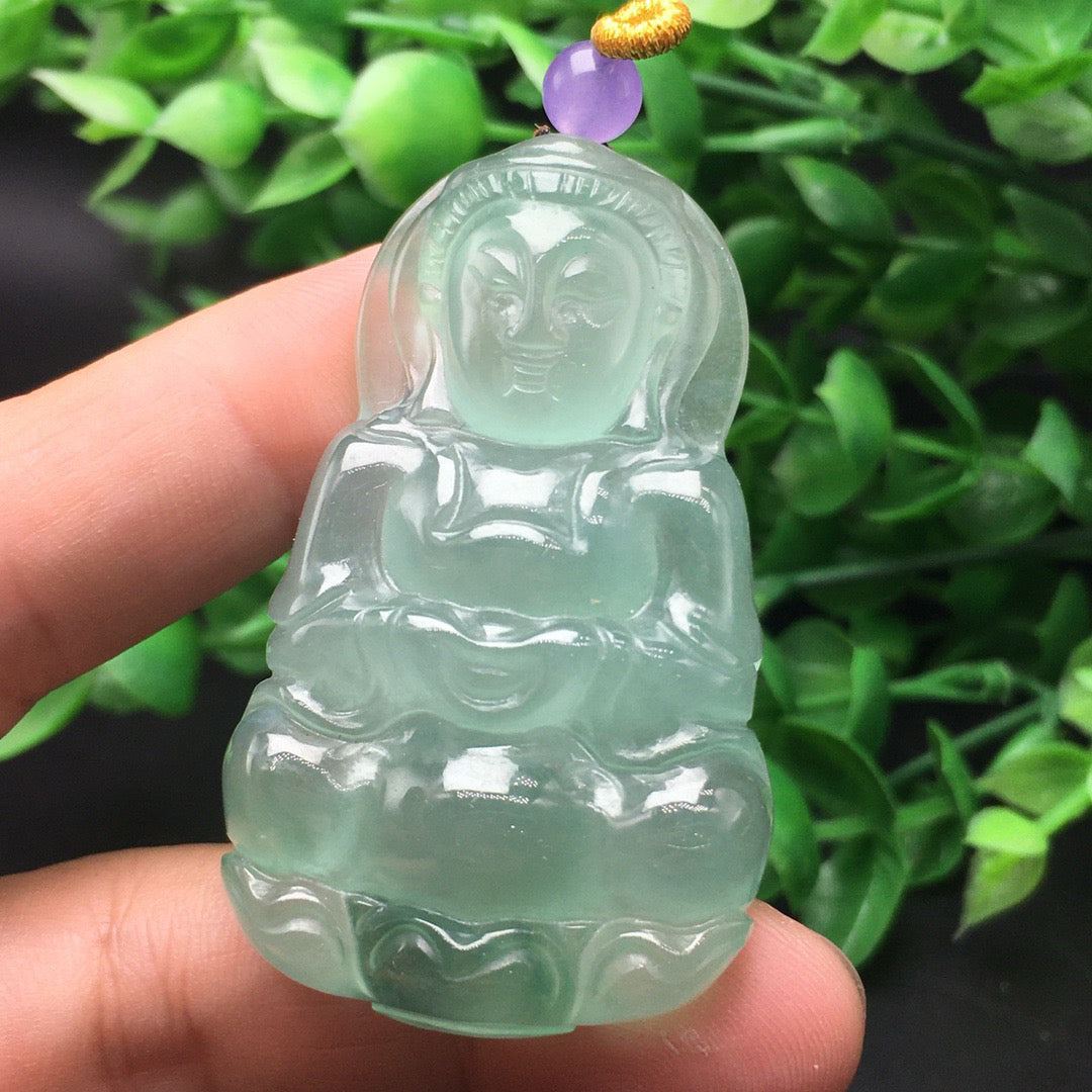 Ice Floating Flower Jade Guanyin