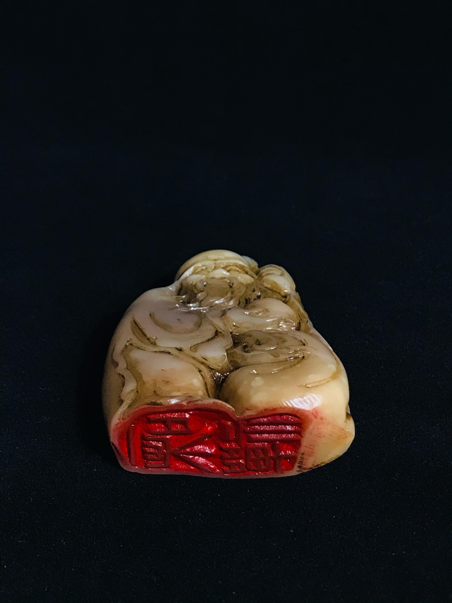 Chinese Antique Shoushan Stone Fine Craftsmanship Figure Seal Decoration