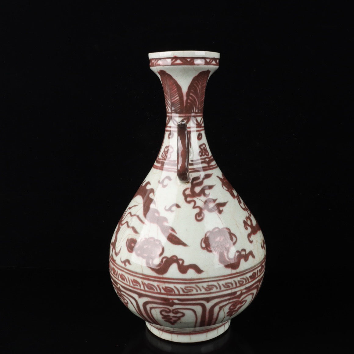 Cloud Dragon Pattern Double Ear Bottle