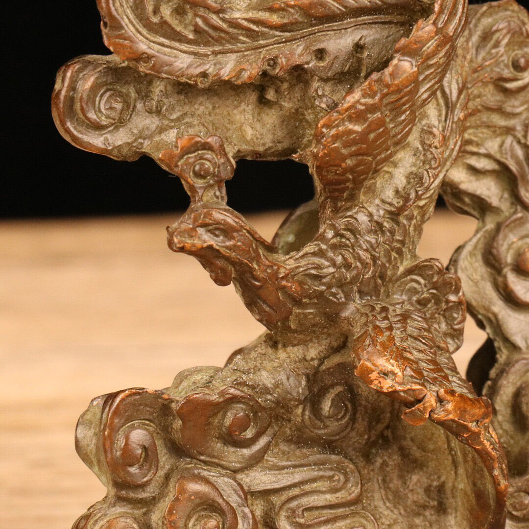 Chinese antique dragon and phoenix ornaments