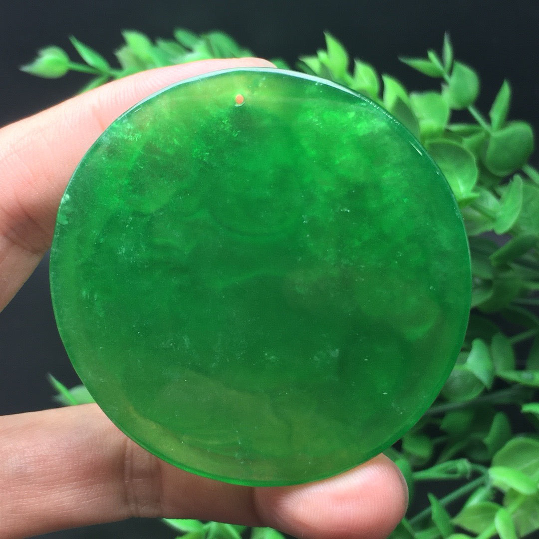 Ice Green Jade Buddha Card
