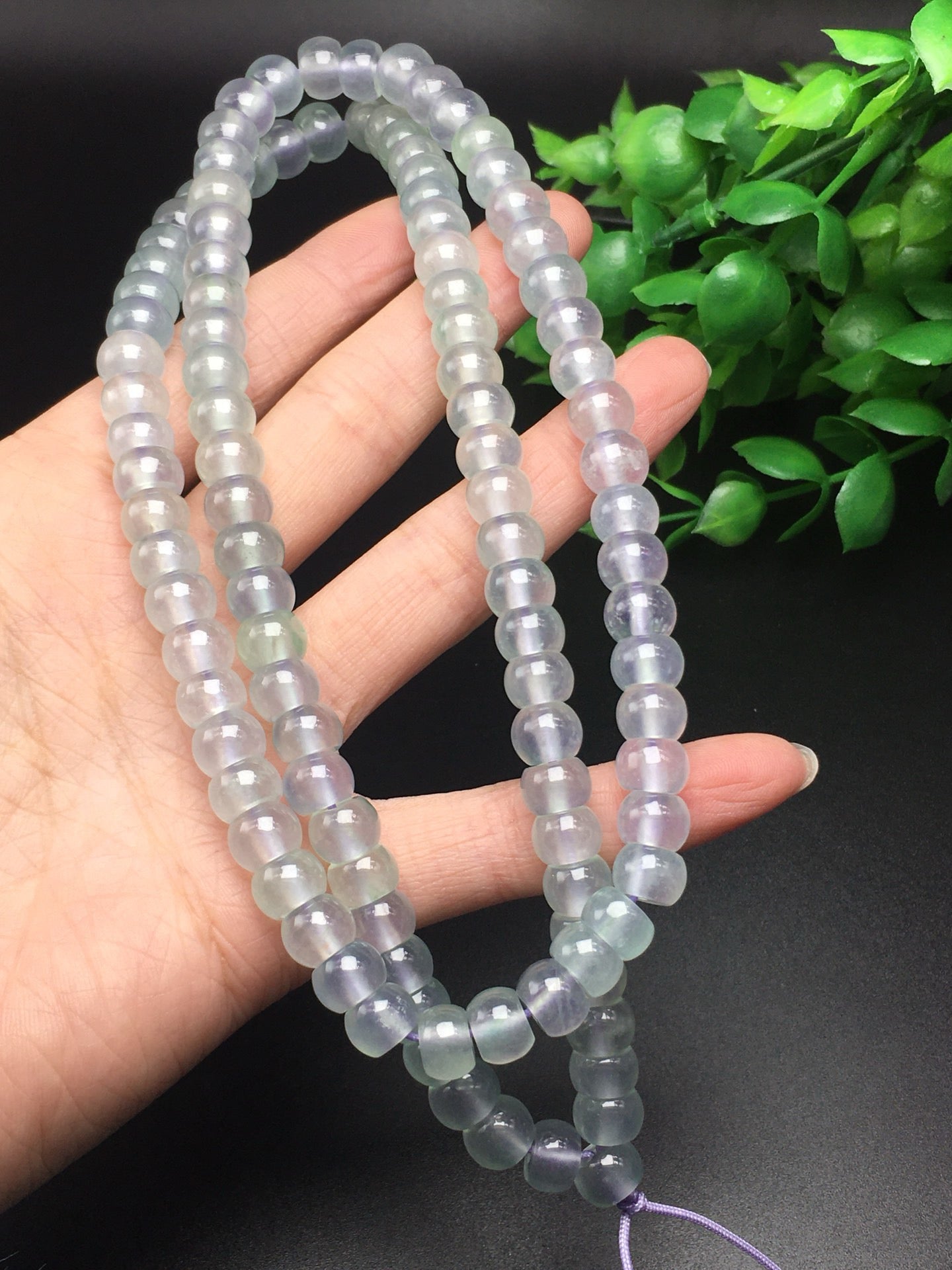 Chinese Antique Ice Light Abacus Bead Chain