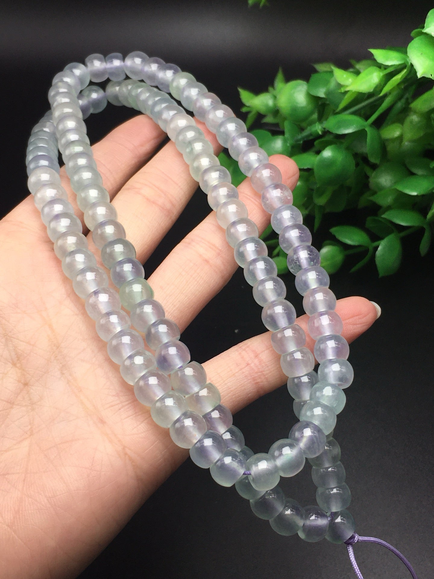 Chinese Antique Ice Light Abacus Bead Chain