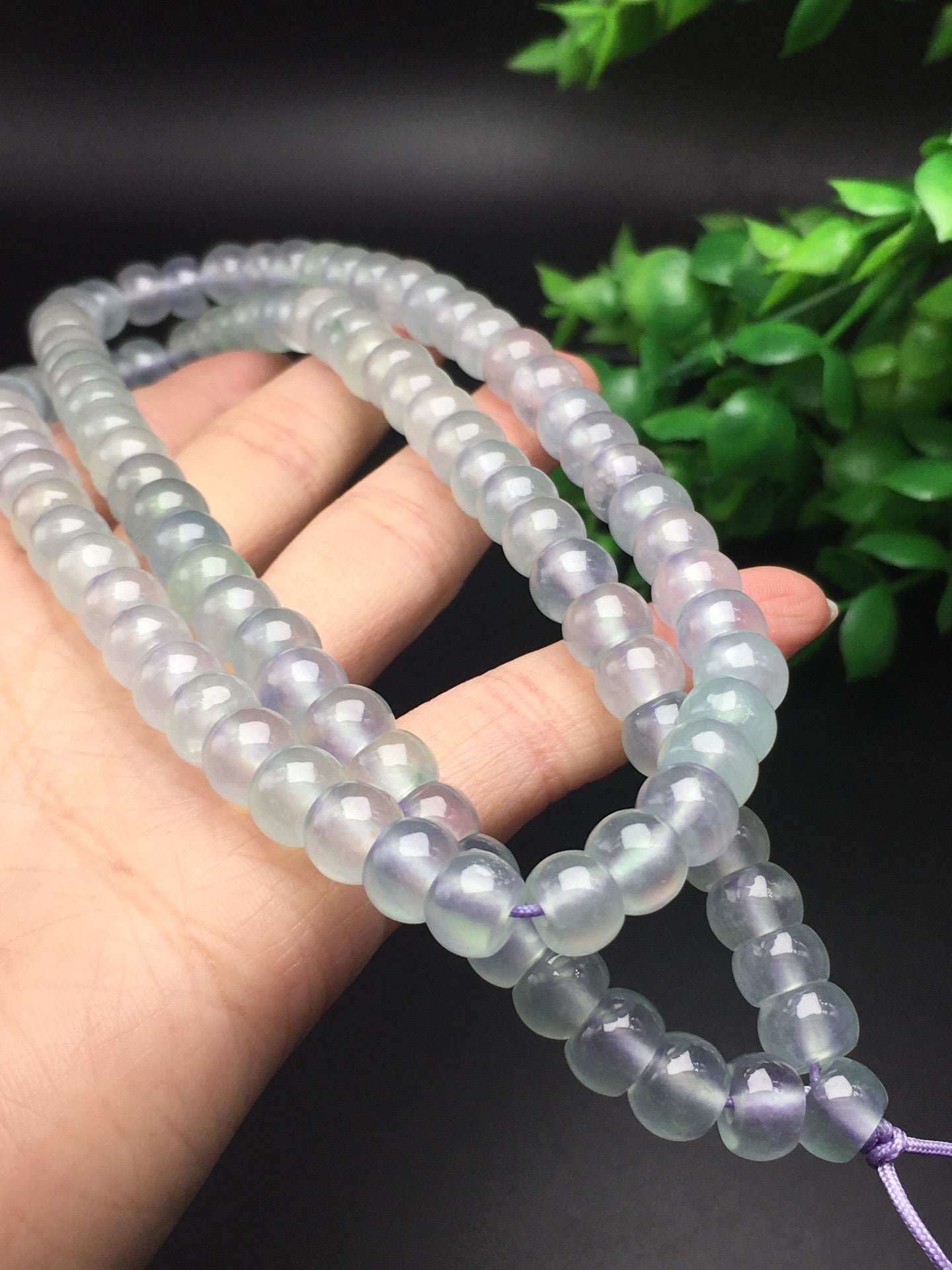 Chinese Antique Ice Light Abacus Bead Chain