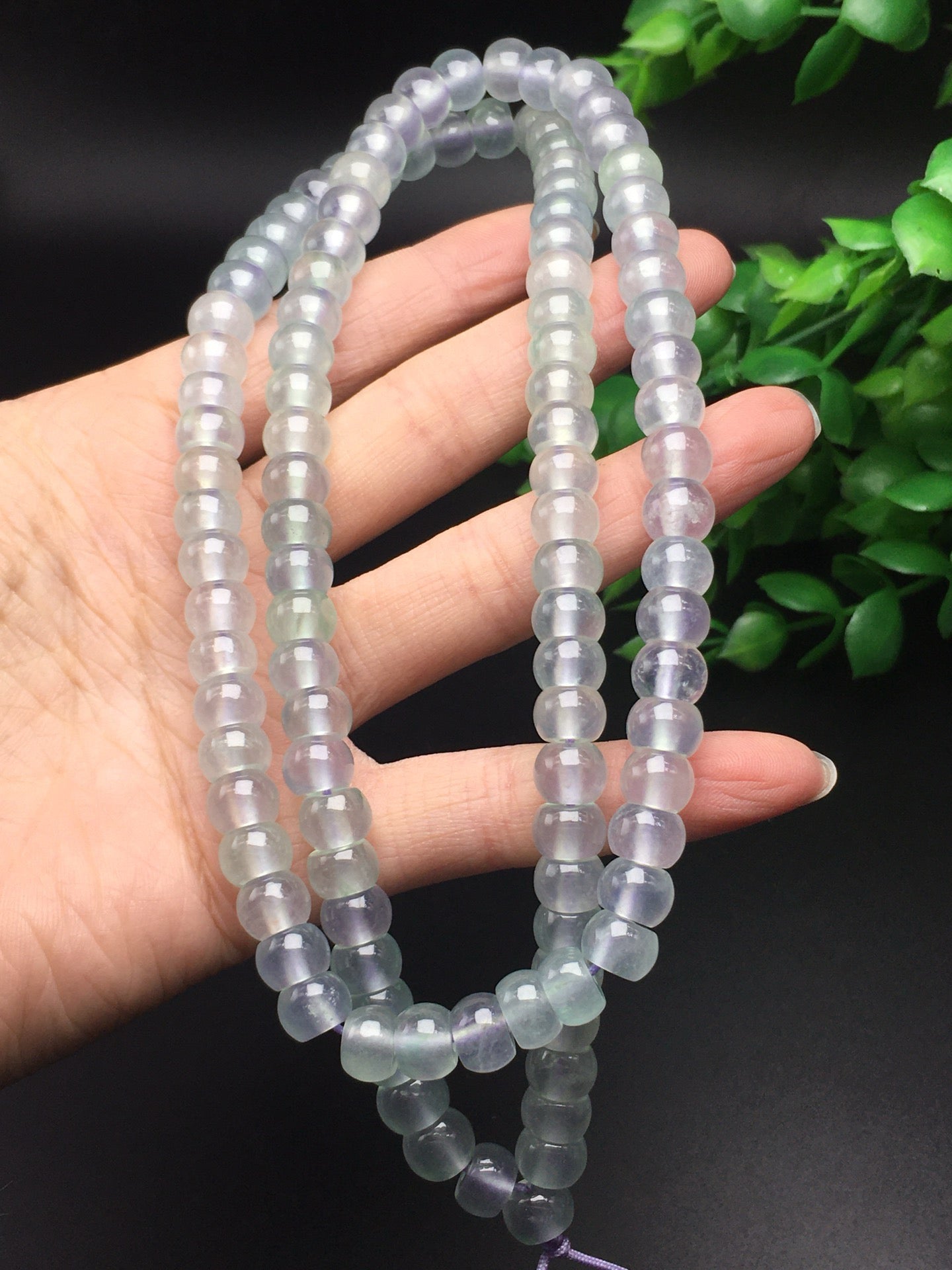 Chinese Antique Ice Light Abacus Bead Chain