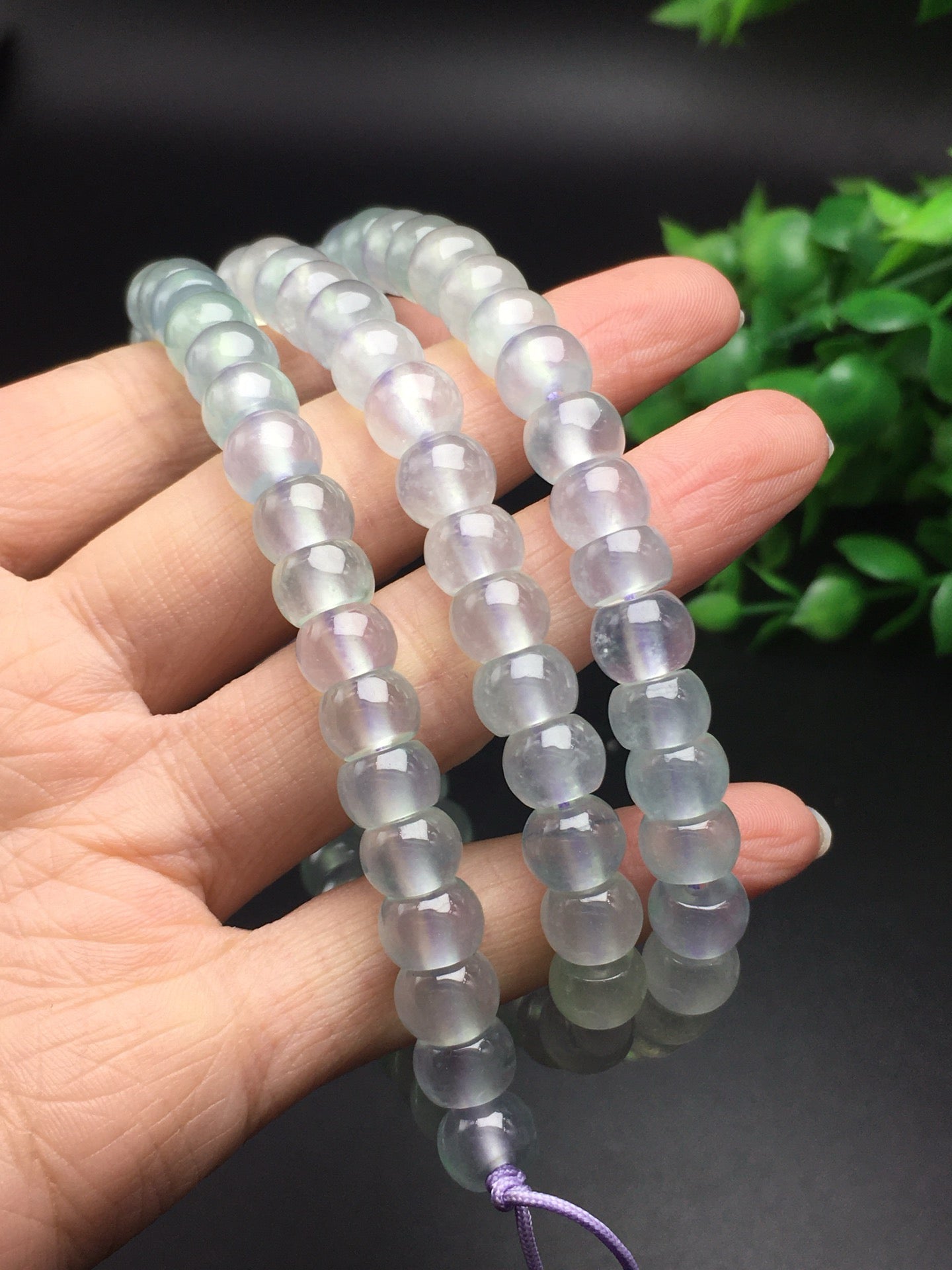 Chinese Antique Ice Light Abacus Bead Chain