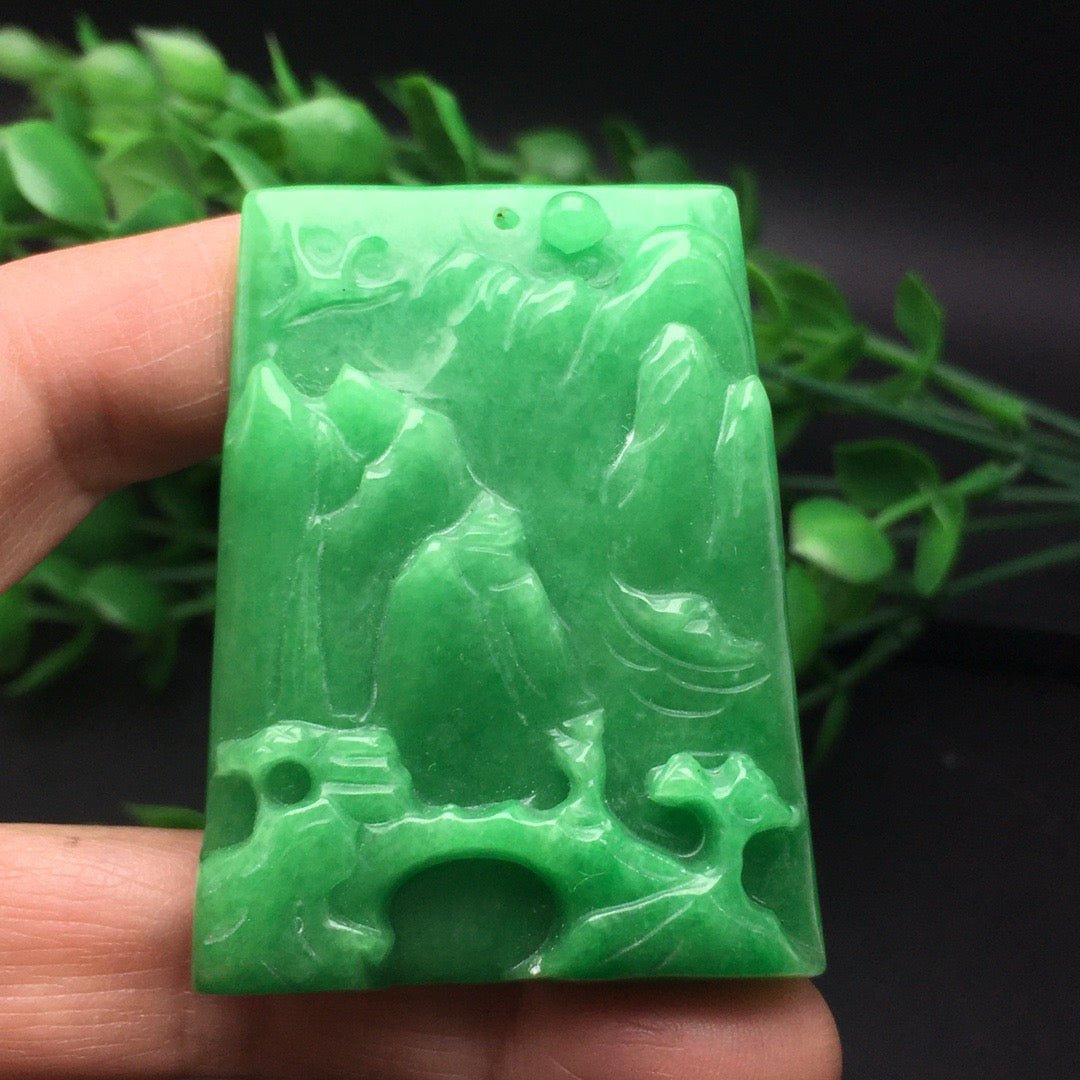 Chinese antique bean colored landscape tiles