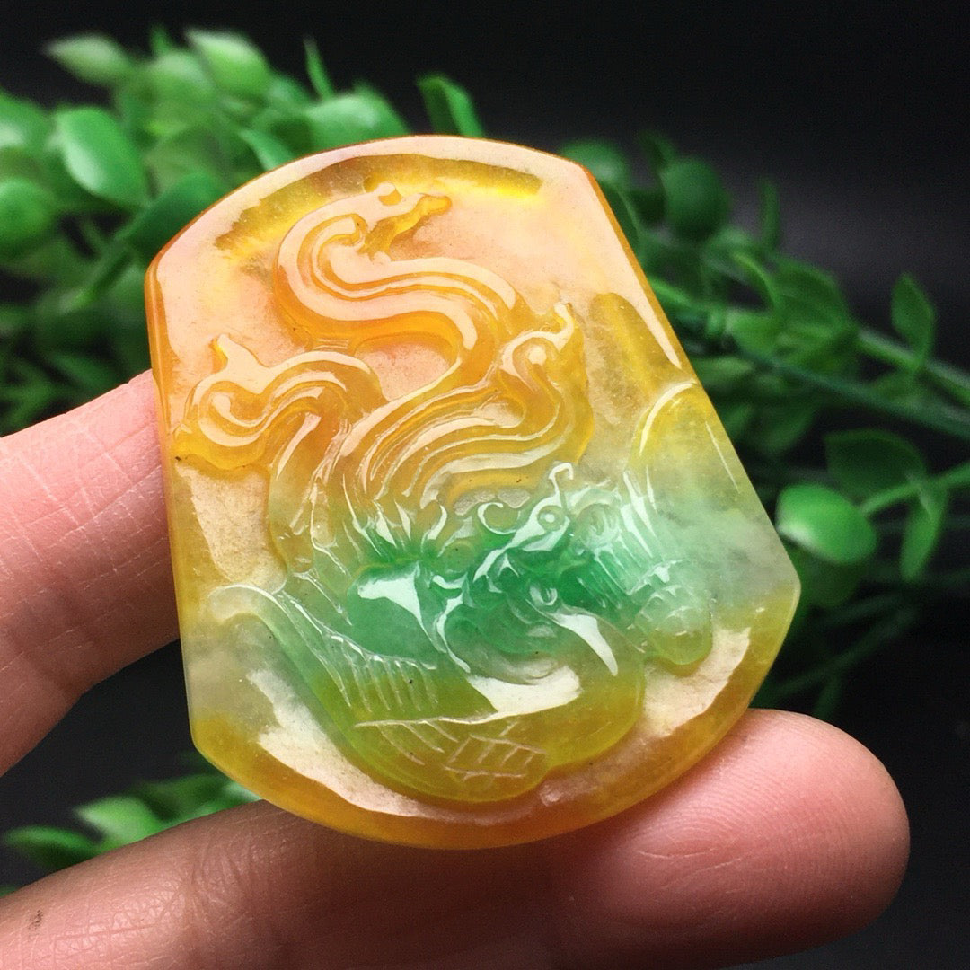 Chinese Antique Spring Colored Phoenix Card