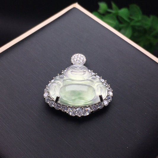 Chinese antique white ice inlaid lucky melon