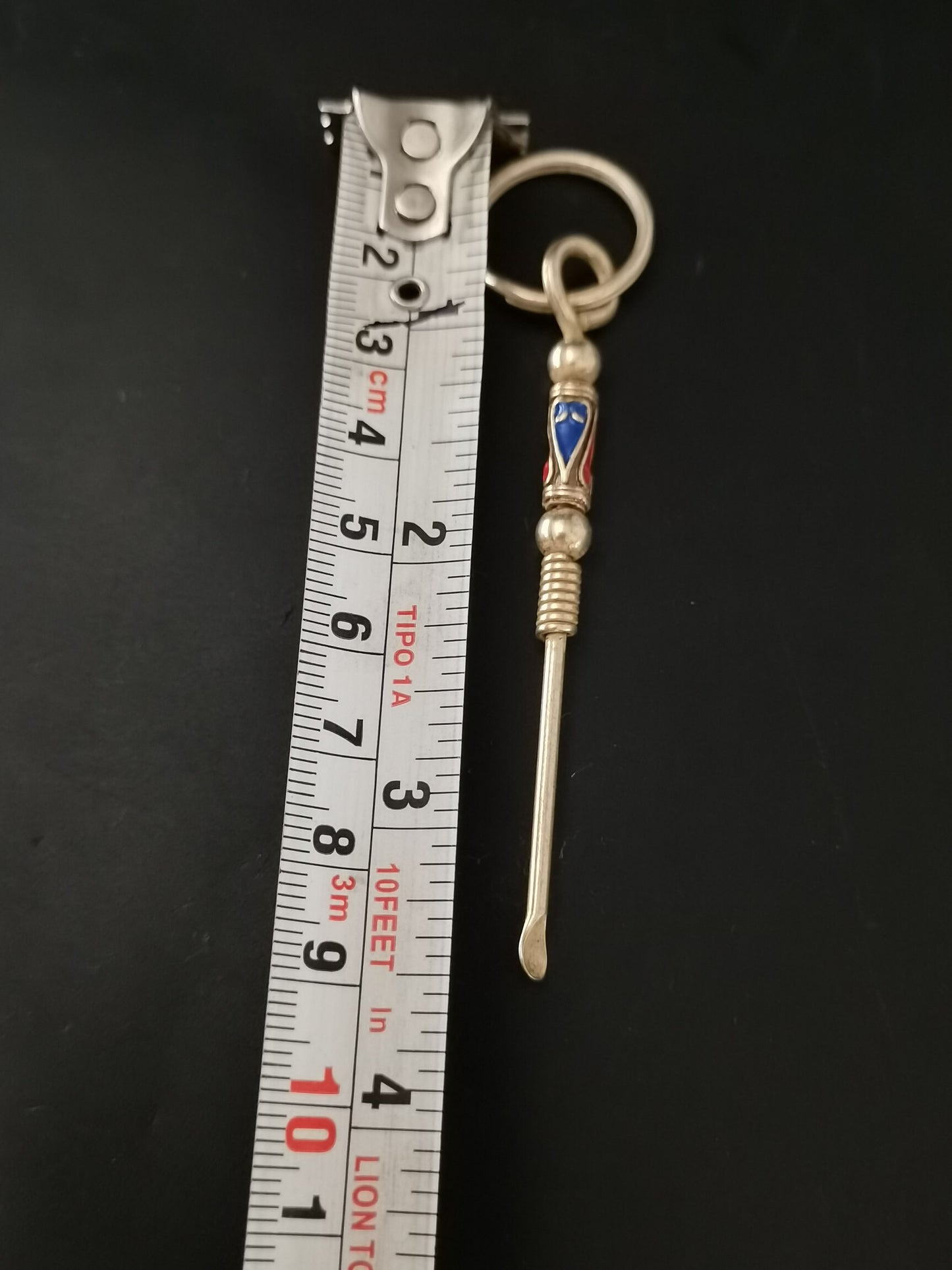 Chinese antique silver pottery ear spoons