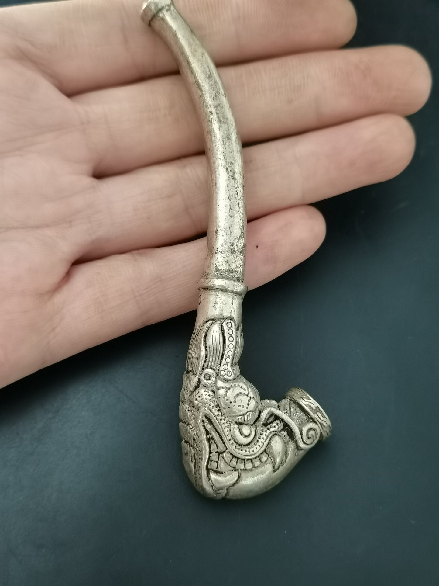 Chinese antique silver pipe