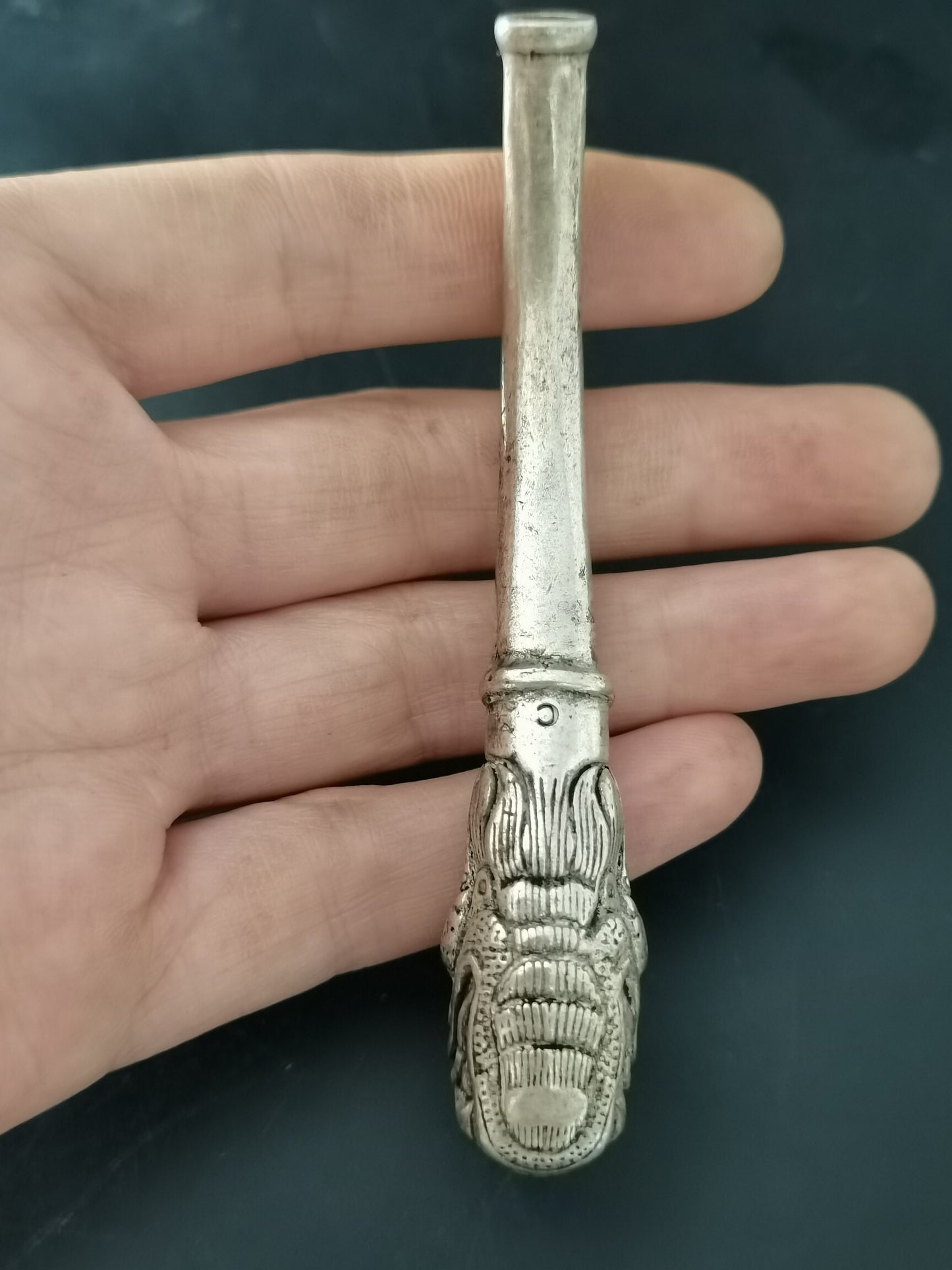 Chinese antique silver pipe